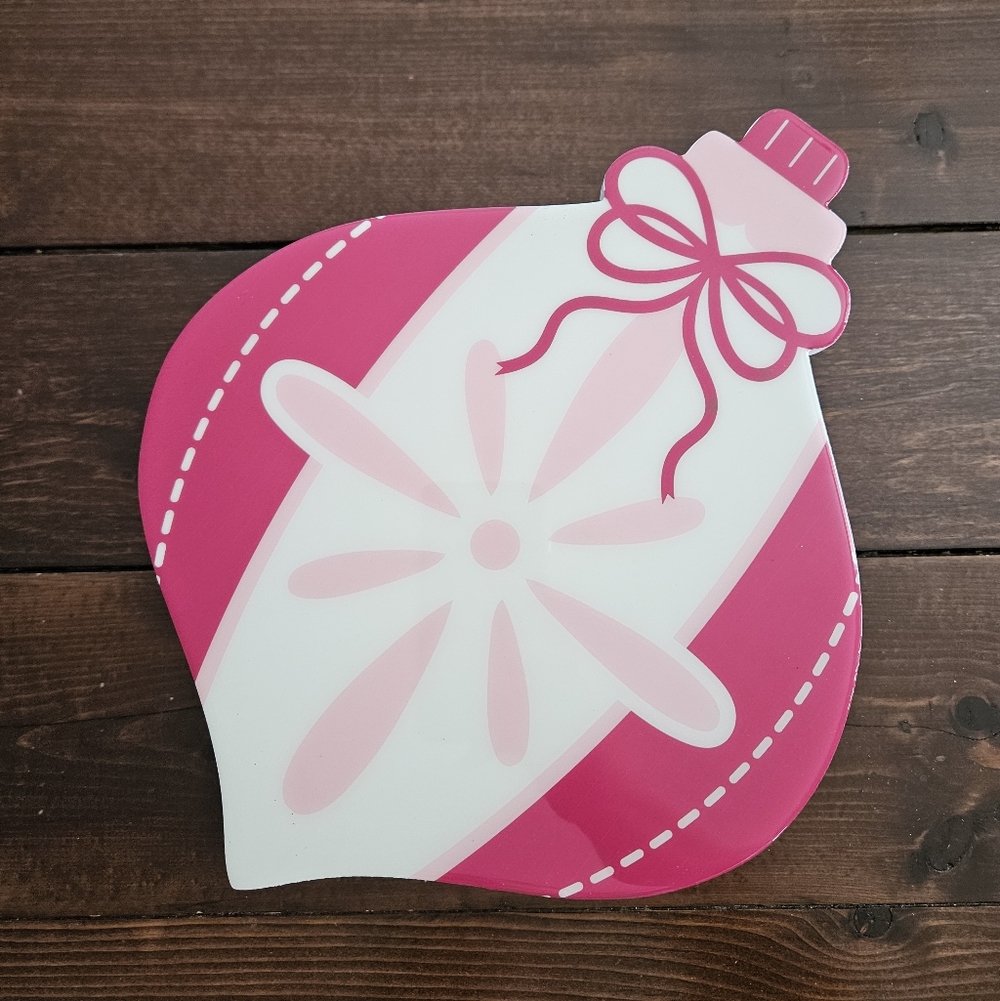 Ashland Christmas Cream & Pink Ornament Shaped Berry Jolly 12" Tabletop Decor
